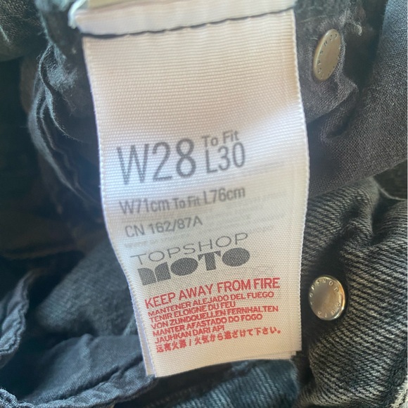 Topshop cutoff jean shorts long length distressed size 2 - Picture 6 of 7